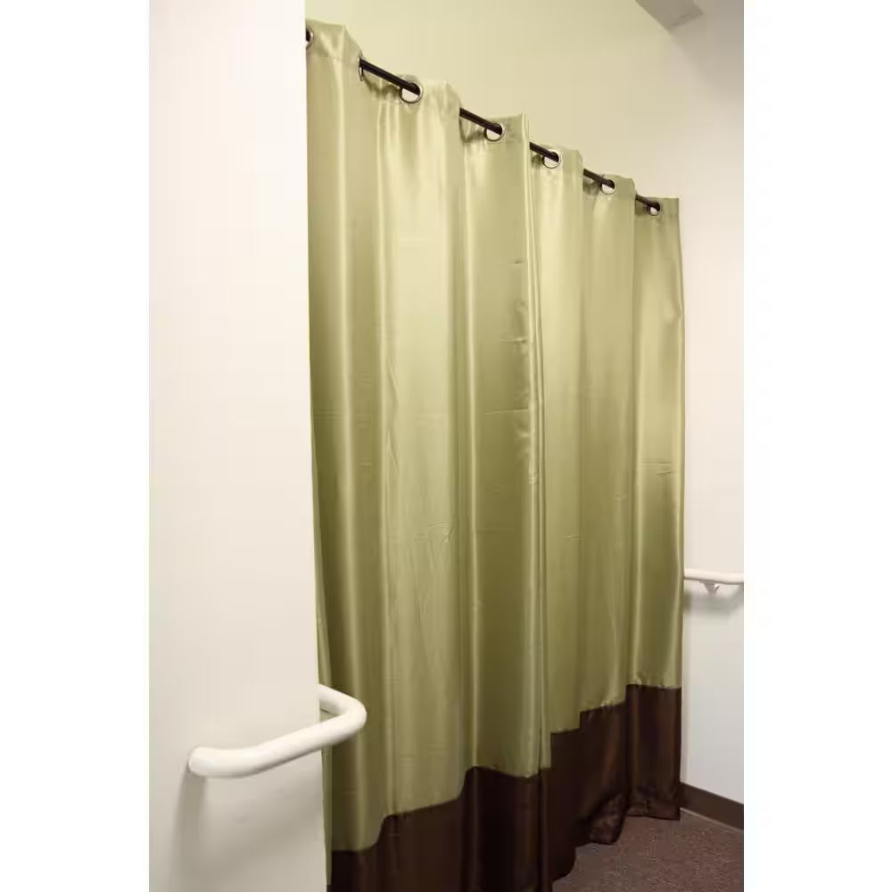 48 In. - 84 In. Tension Curtain Rod in Black