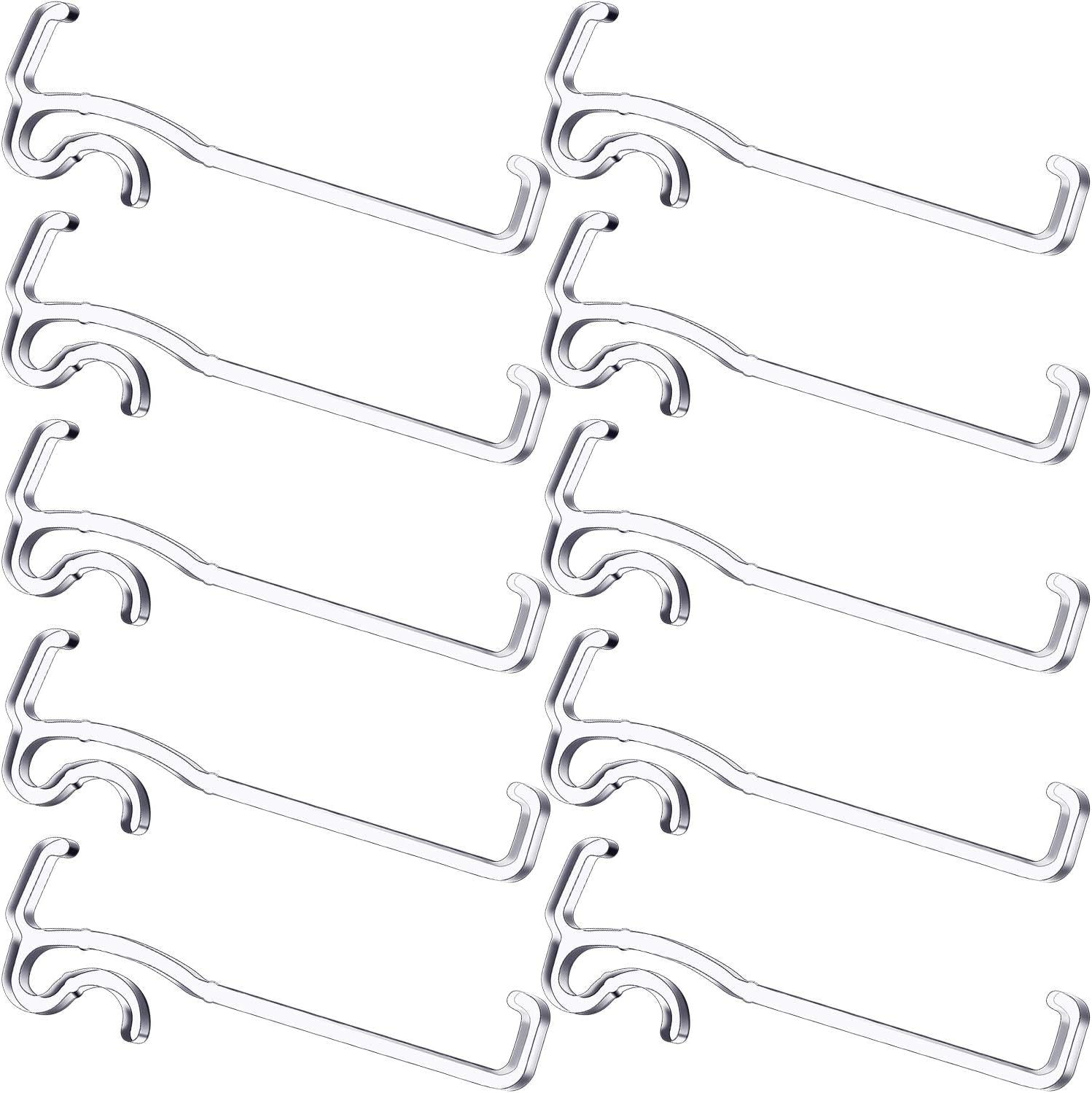 2.5 Inch Window Hidden Valance Blind Clips Clear Plastic Valance Retainer Clips for Horizontal Blind(20 Pieces)