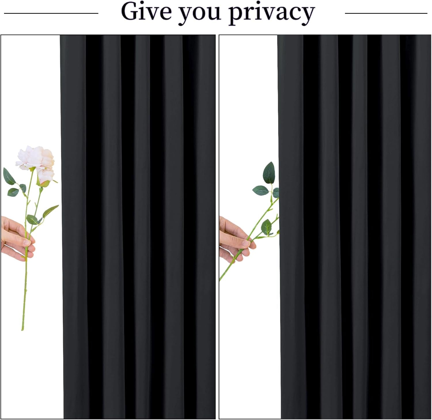 10Ft X 7Ft Black Backdrop Curtain for Parties Black Wrinkle Free Backdrop Drapes Panels for Birthday Party Wedding Photo Photography Polyester Fabric Background Decoration