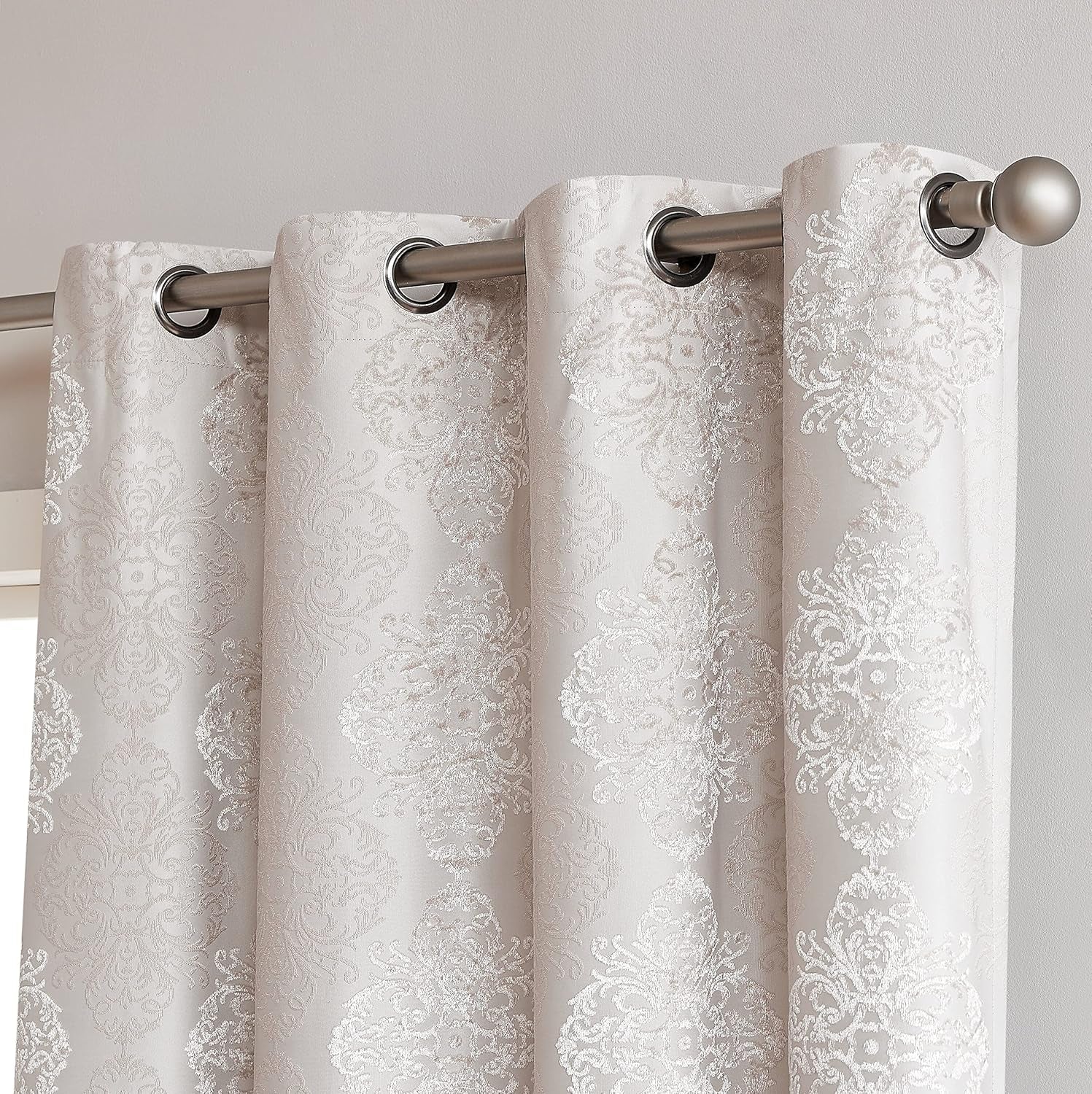 Linen Zone 1 Pair of 100% Blackout Brown Linen Room Darkening Curtain Panels. Modern Total Blackout Curtains for Bedroom, Kids Room, Nursery, Living Room or Home Office. (Roberta 52 X 84 Linen)