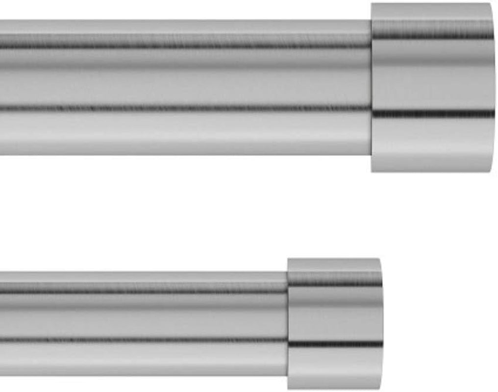 Cappa Double Curtain Rod - Modern Telescopic Curtain Rod 120-180 Nickel/Steel
