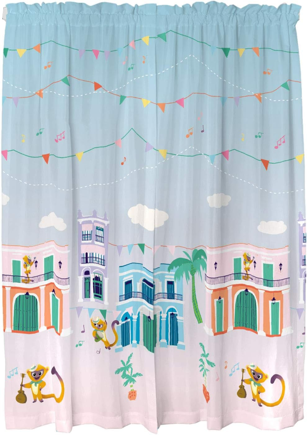 Kids Window Curtain Panels Drapes Set, 82 in X 63 In, Sony Vivo