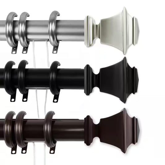 Bach 66 In. - 120 In. Traverse Curtain Rod in Cocoa
