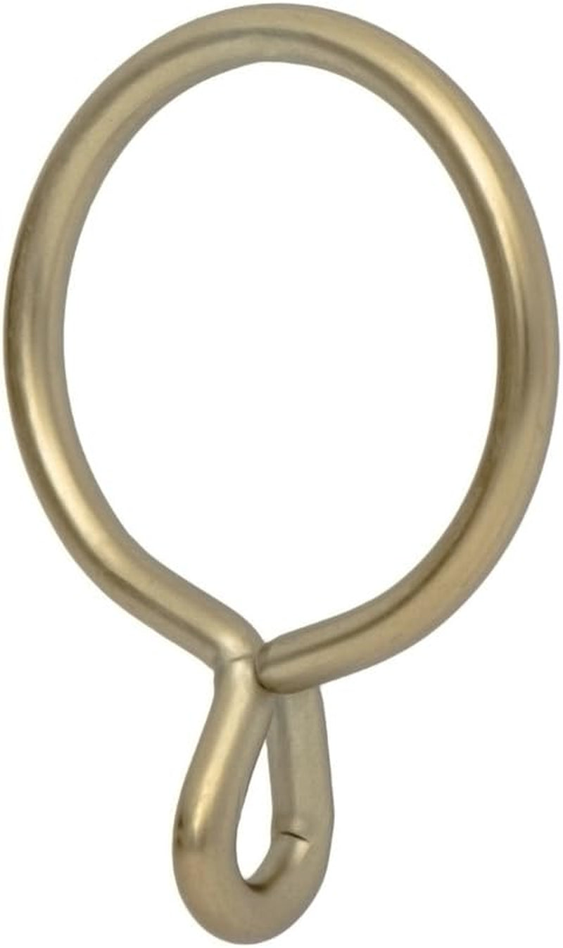 Drapery Eyelet Curtain Rings - 1.7" Ring for Curtain Hook Pins, Set of 14 - Warm Gold