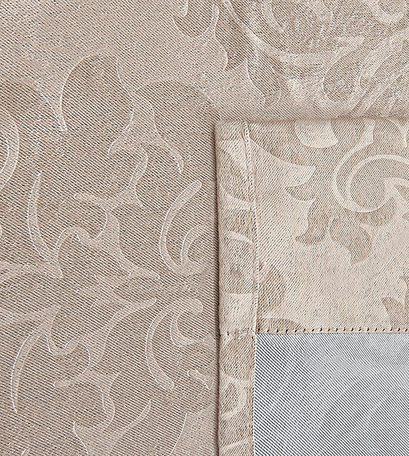 Linen Zone Ivory Beige Extra Wide Curtains for Wall Partition. Sliding Hanging Room Dividers Come as Set of 2 Dividers for Bedroom or Can Be Used as Privacy Screen. (Evelyn 108 X 108 Ivory)