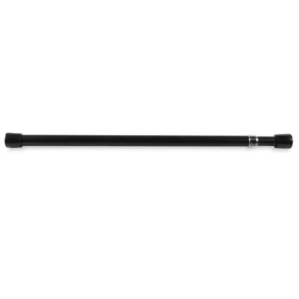 48 In. - 84 In. Tension Curtain Rod in Black