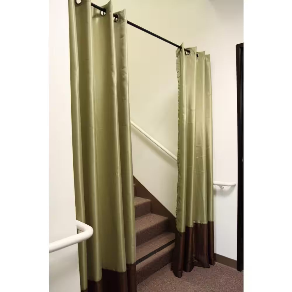 48 In. - 84 In. Tension Curtain Rod in Black