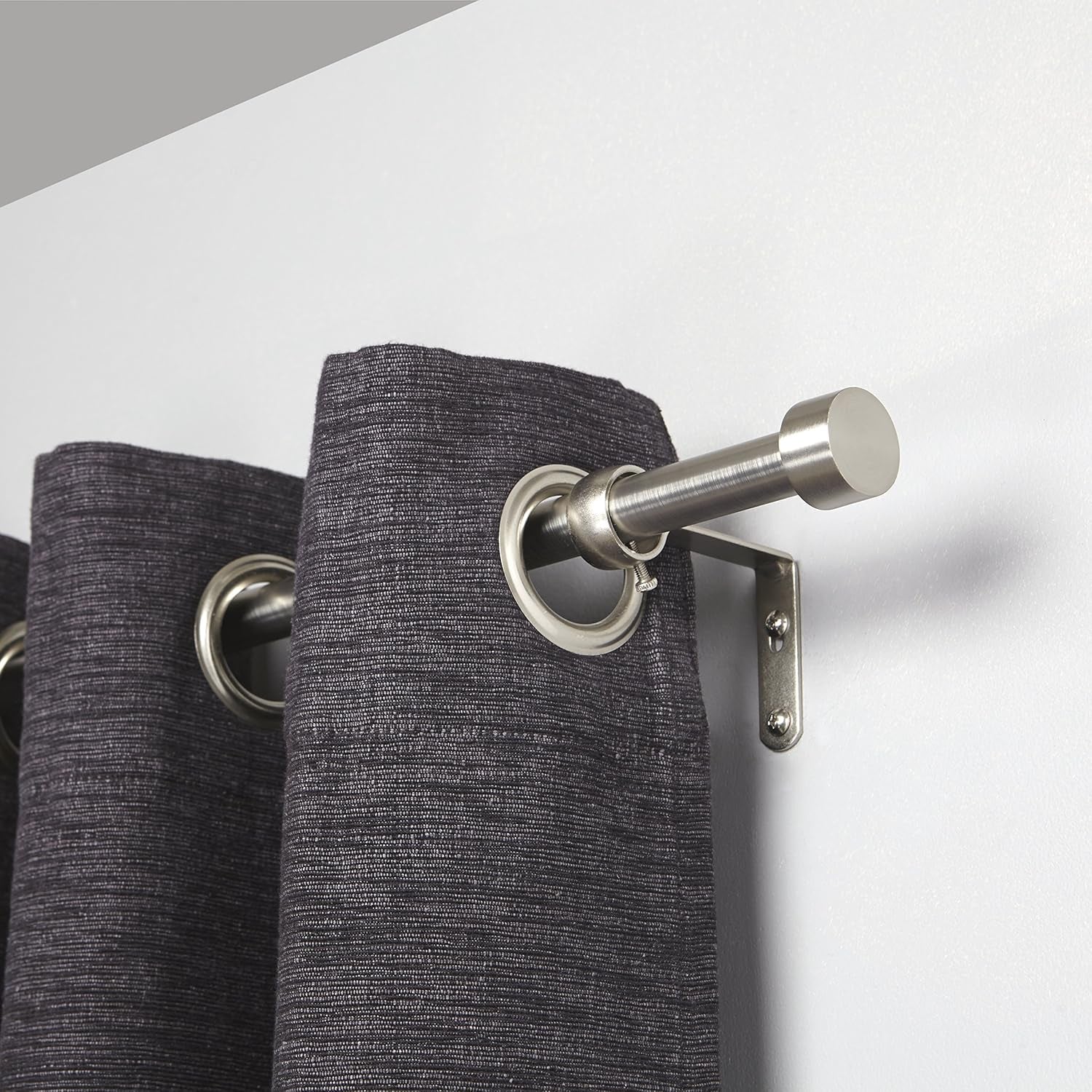 Cappa Curtain Rod, Includes 2 Matching Finials, Brackets & Hardware, 72 to 144-Inches, 2-Pack