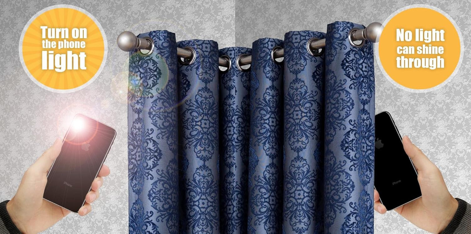 Linen Zone 1 Pair of 100% Blackout Brown Linen Room Darkening Curtain Panels. Modern Total Blackout Curtains for Bedroom, Kids Room, Nursery, Living Room or Home Office. (Roberta 52 X 84 Linen)