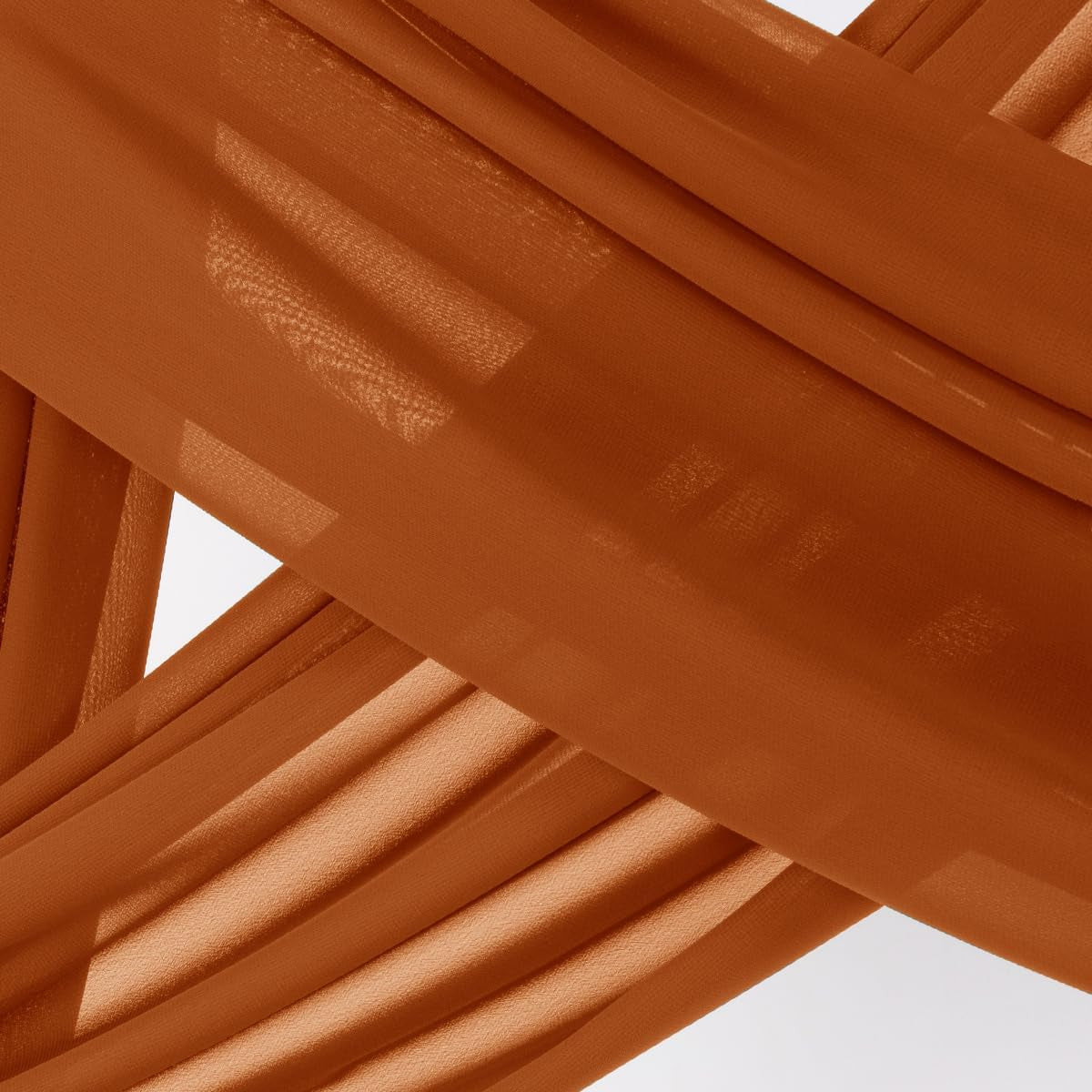 Wedding Arch Draping Fabric 3 Panels 29" X 19Ft Terracotta Sheer Chiffon Curtain Drapes 6 Yards for Wedding Ceremony Birthday Party Decoration