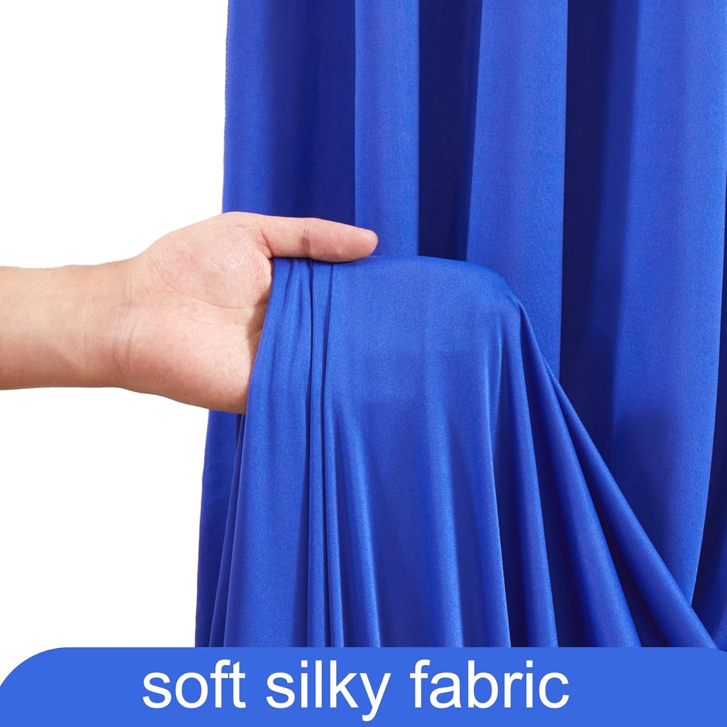 10Ft X 10Ft Royal Blue Backdrop Curtain for Parties Blue Wrinkle Free Backdrop Drapes Panels for Baby Shower Birthday Party Wedding Photo Photography Polyester Fabric Background Decoration