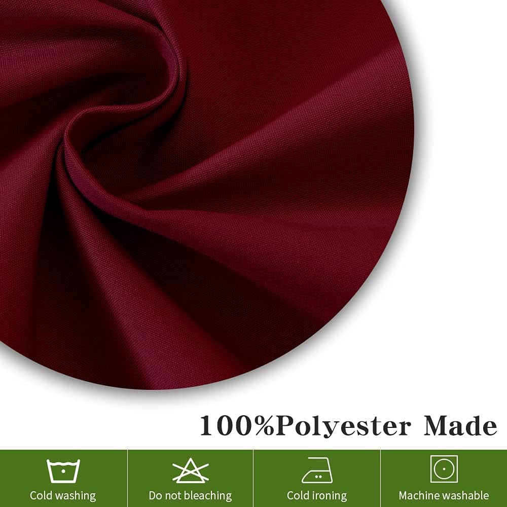 100% Blackout Curtains Thermal Insulated Solid Grommet Curtains/Drapes/Shades for Bedroom Living Room 2 Panels, 52" X 84", Burgundy Red