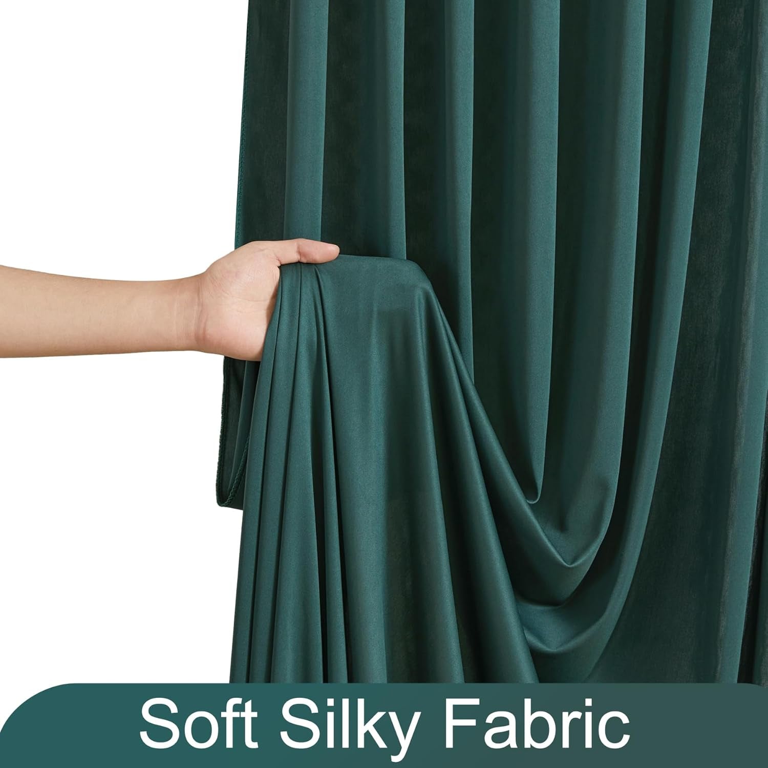 10Ft X 7Ft Hunter Green Backdrop Curtain for Parties Dark Green Wrinkle Free Backdrop Drapes Panels for Baby Shower Birthday Party Photo Photography Polyester Fabric Background Decoration