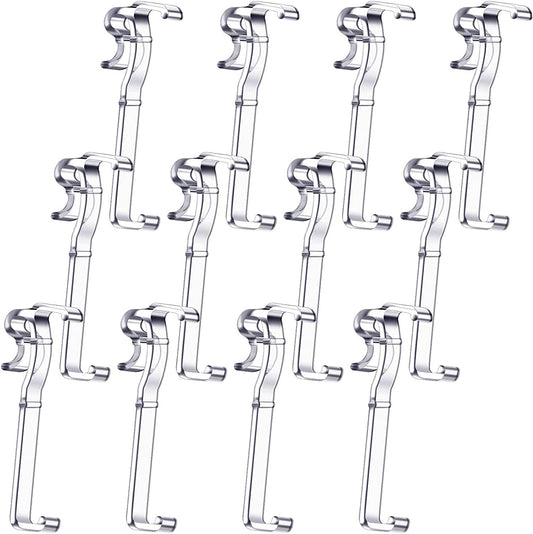 2.5 Inch Window Hidden Valance Blind Clips Clear Plastic Valance Retainer Clips for Horizontal Blind(12 Pieces)