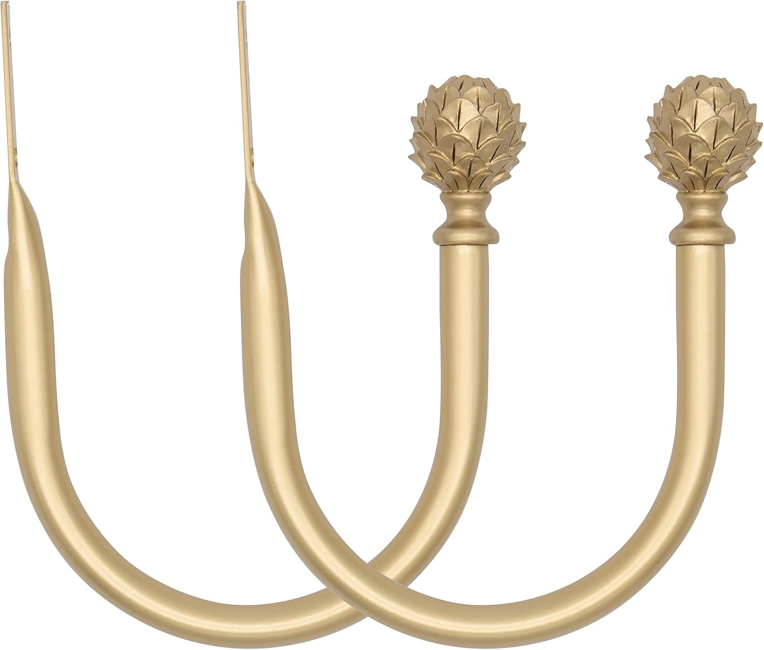 Set of 2 Decorative Artichoke Window Curtain Holdbacks for Draperies, Royal Gold