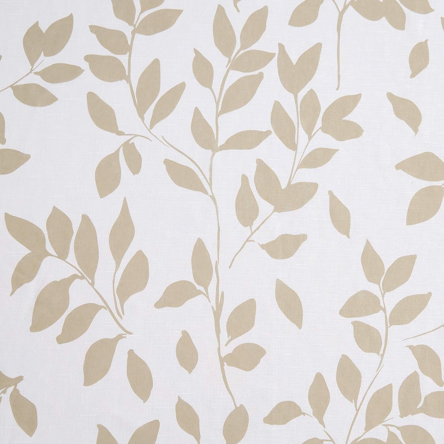 Leaf White Sheer Curtains for Living Room Bedroom 84Inches Long Taupe Leaves Print Light Filtering Rustic Window Curtain Panels Botanical Linen Textured Look Drapes for Garden Patio Office 50” W 2Pcs