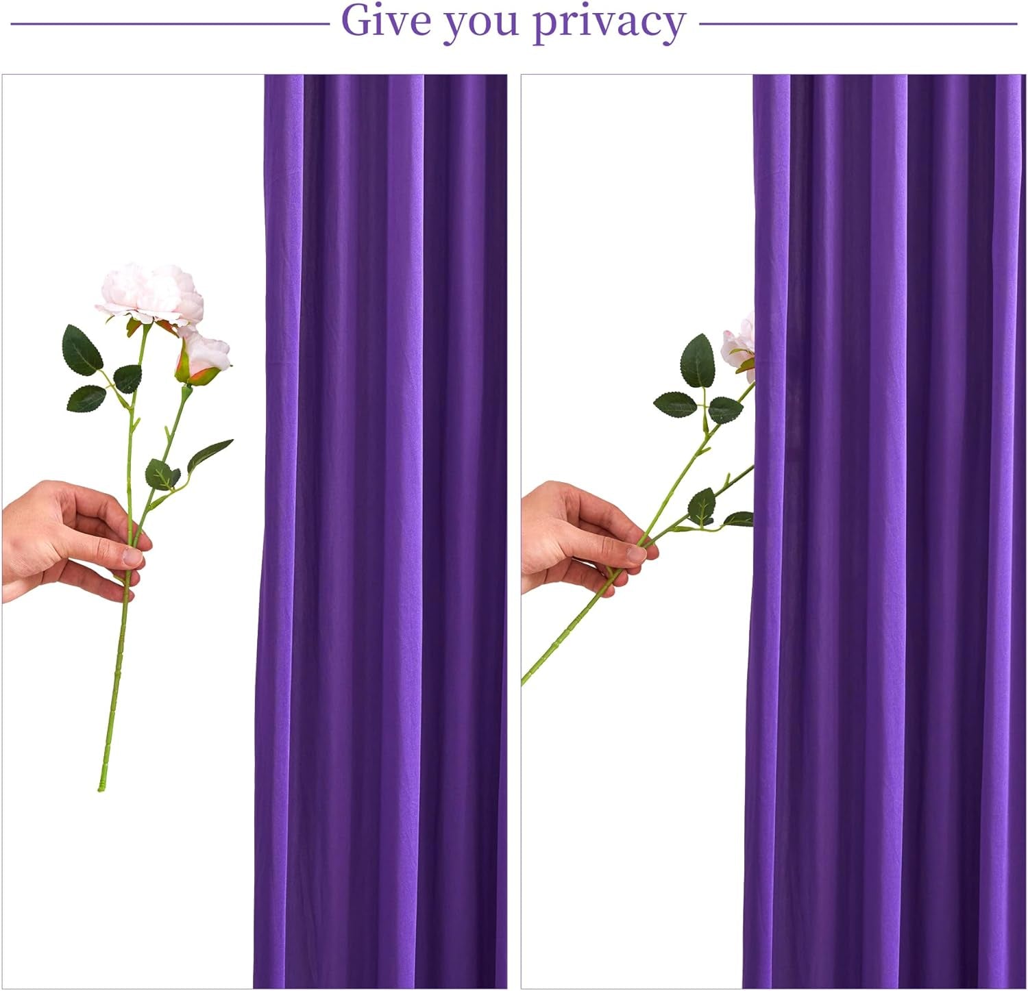 10Ft X 7Ft Purple Backdrop Curtain for Parties Purple Wrinkle Free Backdrop Drapes Panels for Wedding Birthday Party Baby Shower Photo Photography Polyester Fabric Background Decoration
