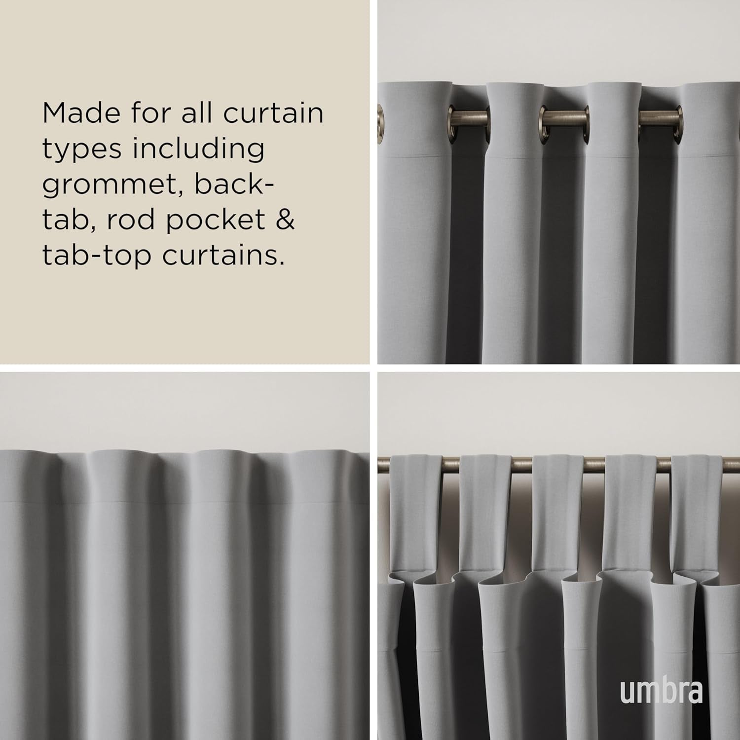 Cappa Curtain Rod, Includes 2 Matching Finials, Brackets & Hardware, 72 to 144-Inches, 2-Pack