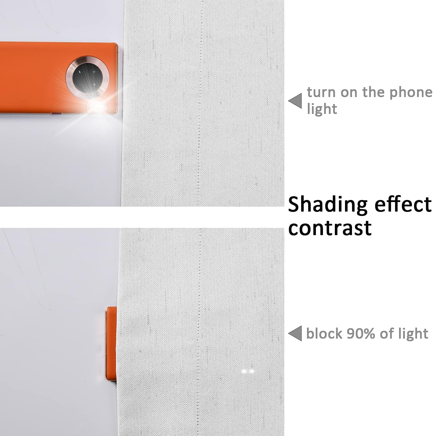 Blackout Curtains for Bedroom, Room Darkening Curtains Drapes 2 Panels Extra Thick Thermal Insulated Curtain with Grommets for Living Room (42" W X 63" L, White)