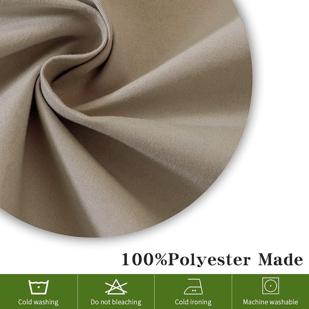 100% Blackout Curtains Thermal Insulated Solid Grommet Curtains/Drapes/Shades for Bedroom Living Room 2 Panels Brown 52X90 Inch