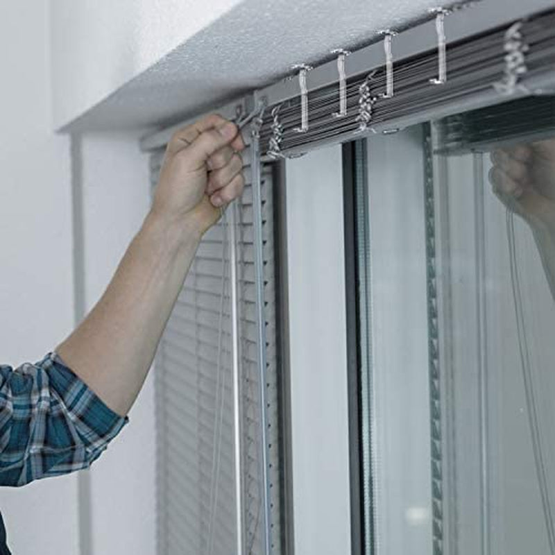 2.5 Inch Window Hidden Valance Blind Clips Clear Plastic Valance Retainer Clips for Horizontal Blind(12 Pieces)