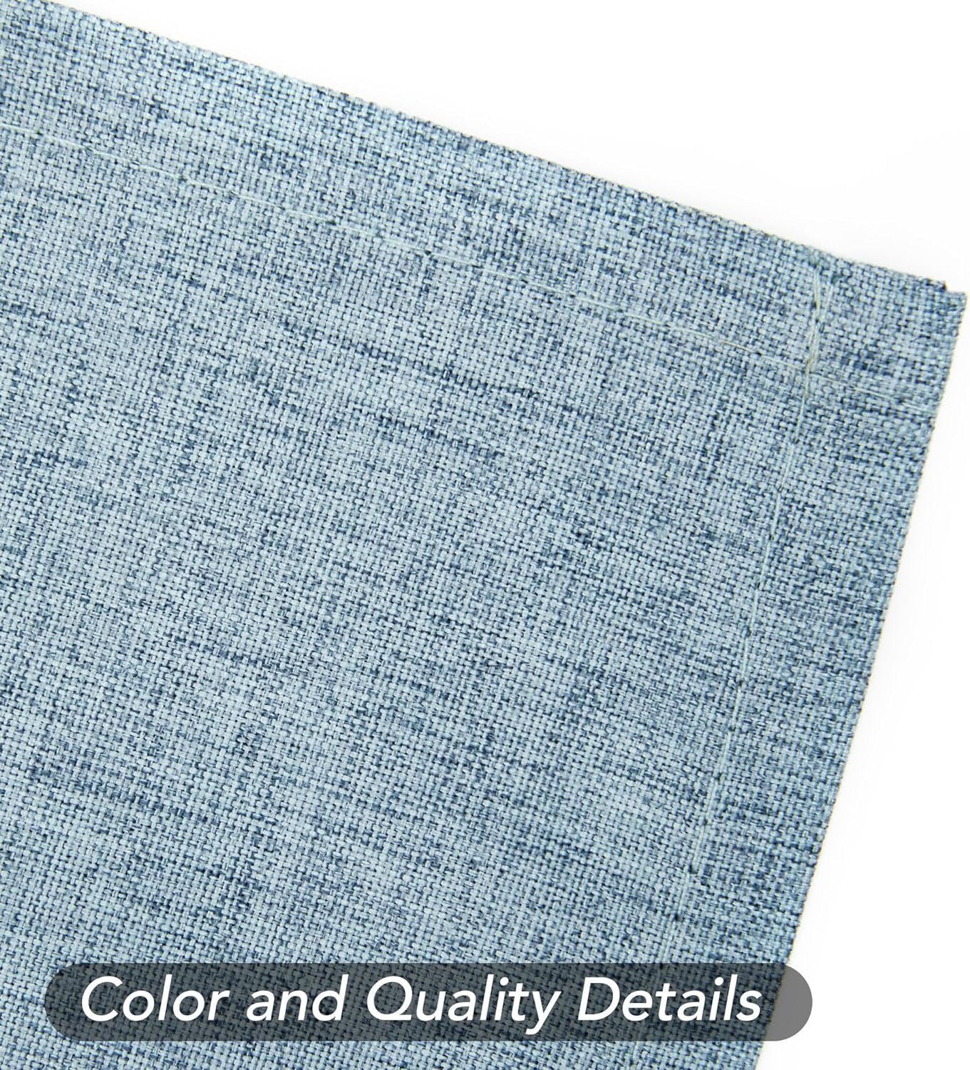 Linen 100% Blackout Grommet Curtains for Bedroom and Living Room,Teal,52X84 Inches,2 Panels