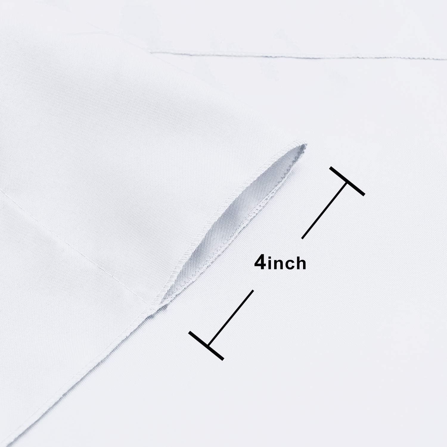 White Backdrop Curtains for Parties, Polyester Photography Backdrop Drapes for Family Gatherings, Wedding Decorations, 5Ftx10Ft, Set of 2 Panels