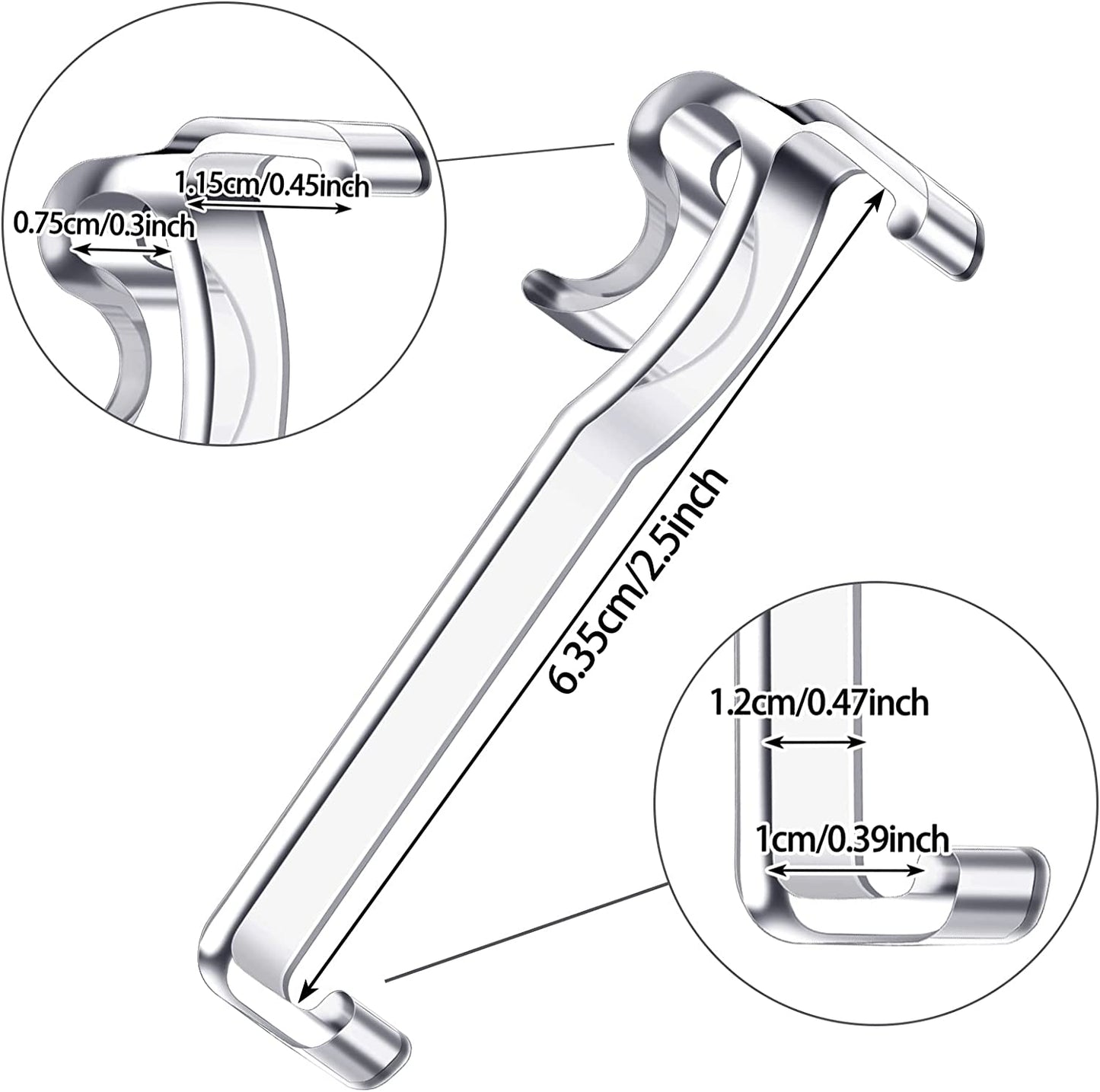 2.5 Inch Window Hidden Valance Blind Clips Clear Plastic Valance Retainer Clips for Horizontal Blind(12 Pieces)