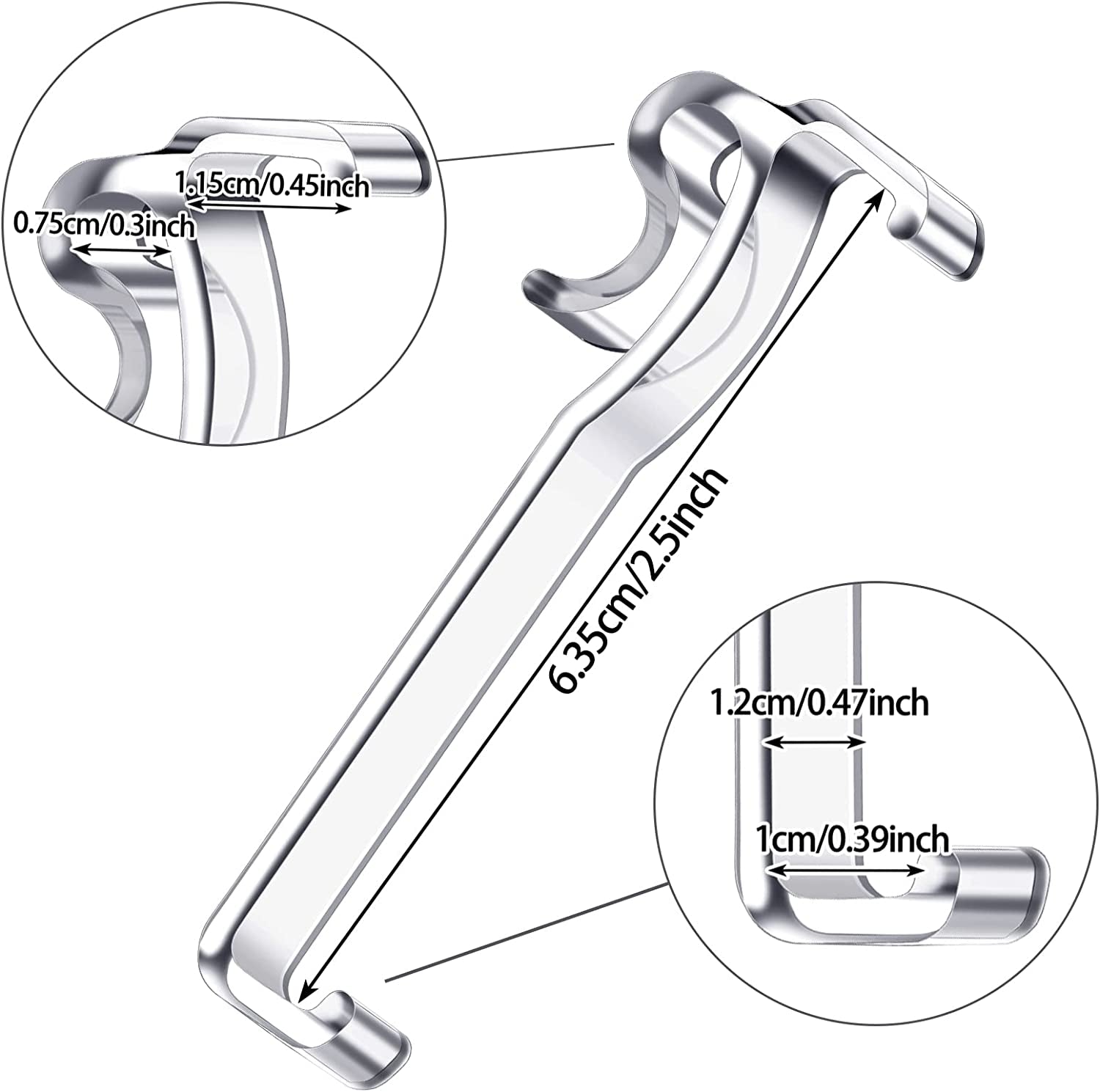 2.5 Inch Window Hidden Valance Blind Clips Clear Plastic Valance Retainer Clips for Horizontal Blind(12 Pieces)