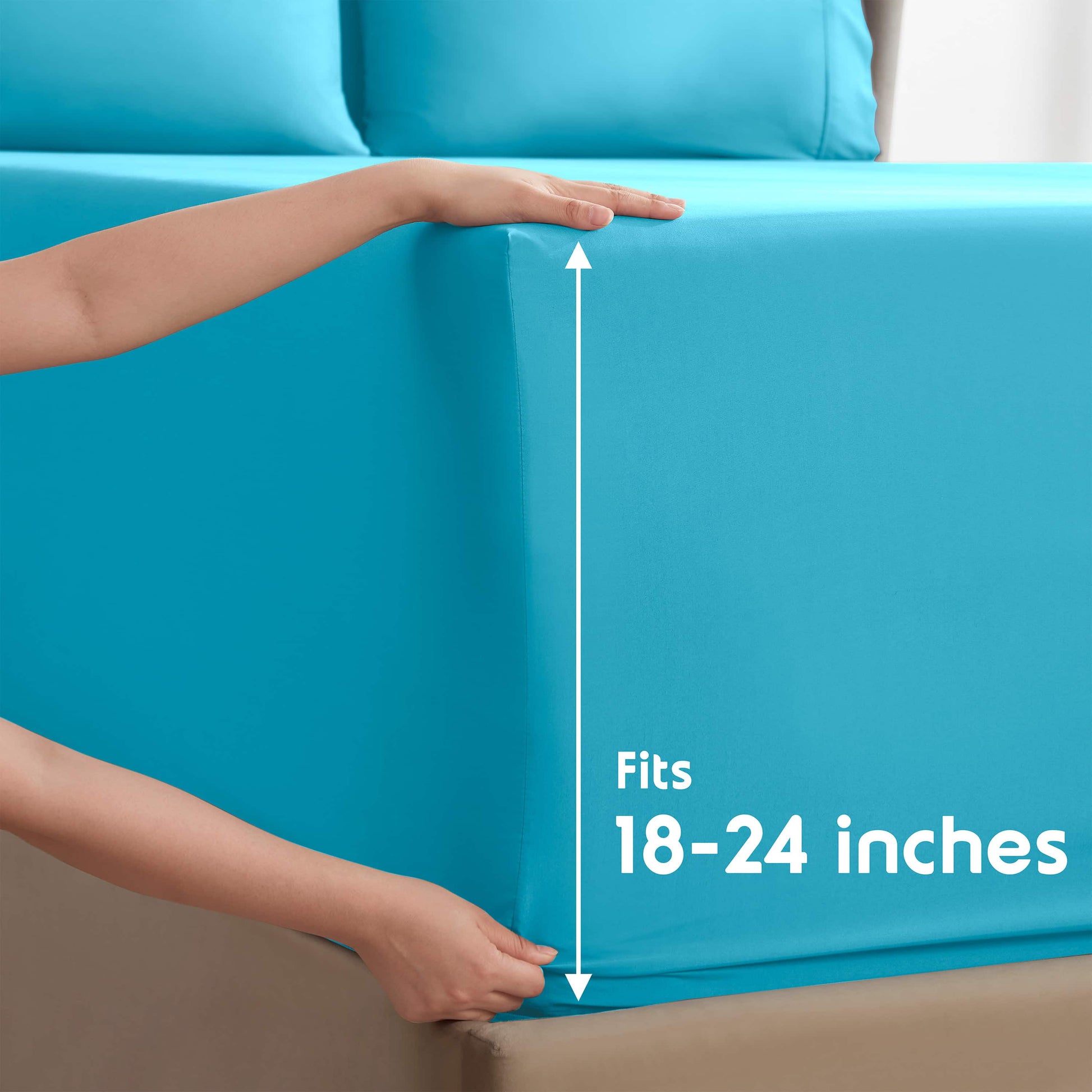 Full Size Sheets Set,1800 Series Extra Deep Pocket Bed Sheets Soft Microfiber Full Sheets, 4 Piece Sheets Full