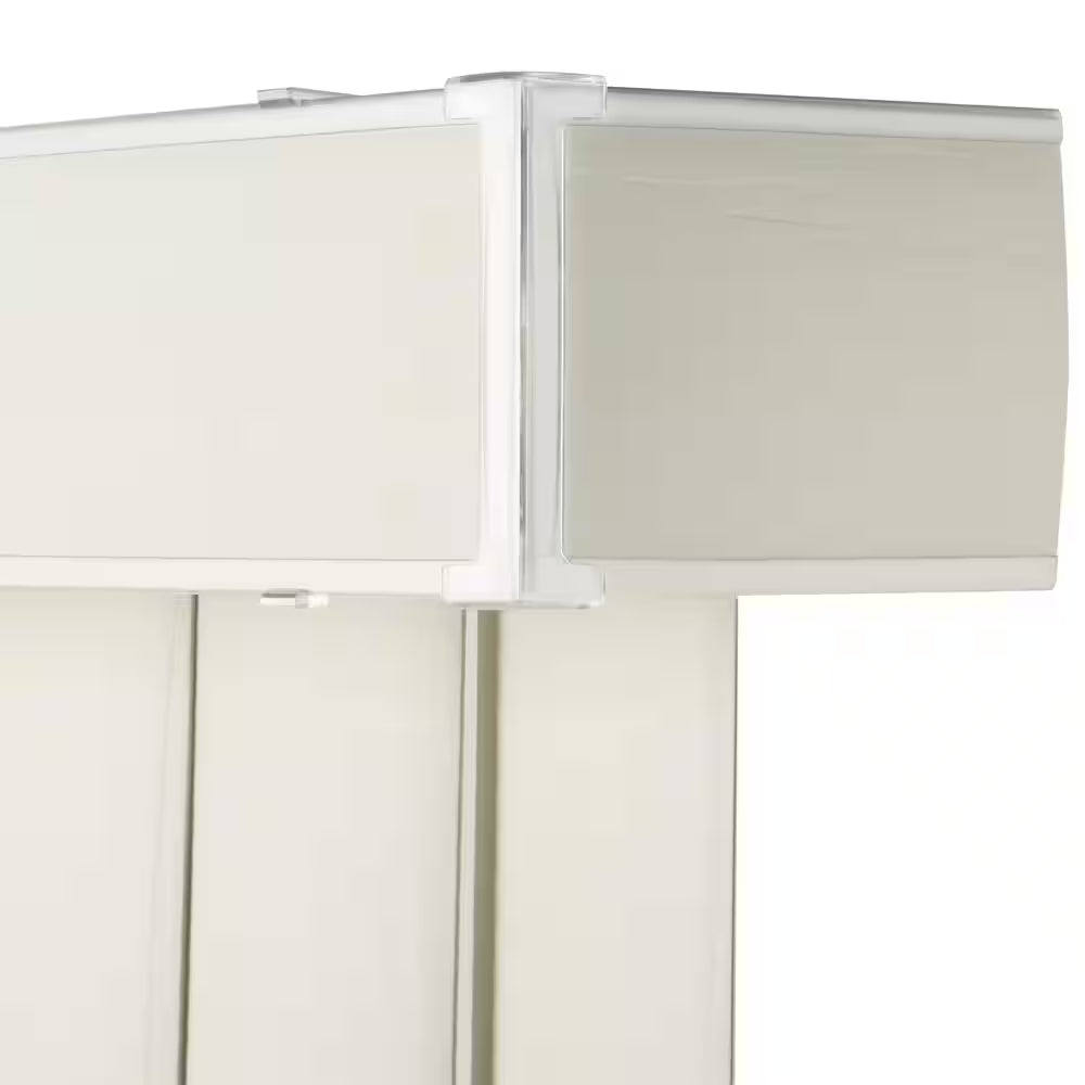 Alabaster Cordless Room Darkening Vertical Blinds for Sliding Doors Kit with 3.5 In. Slats - 78 In. W X 84 In. L