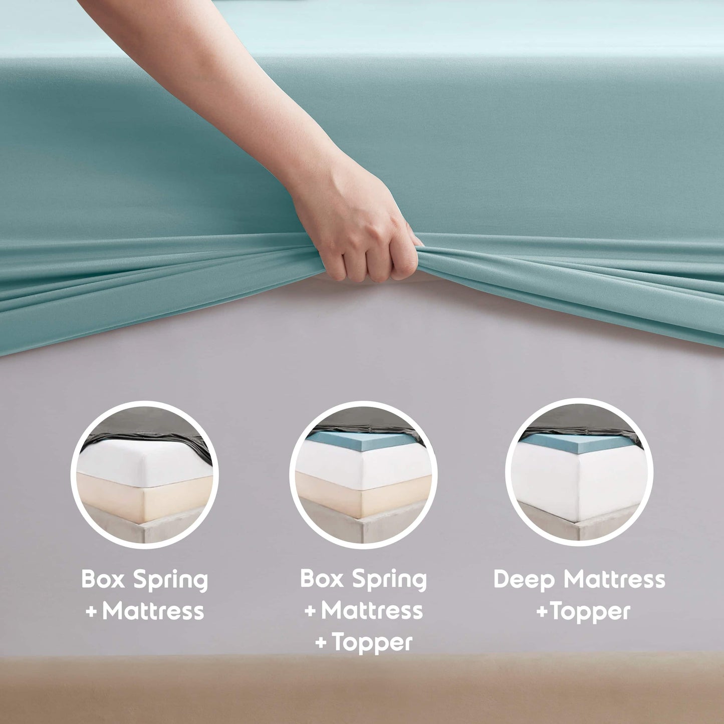 Full Size Sheets Set,1800 Series Extra Deep Pocket Bed Sheets Soft Microfiber Full Sheets, 4 Piece Sheets Full