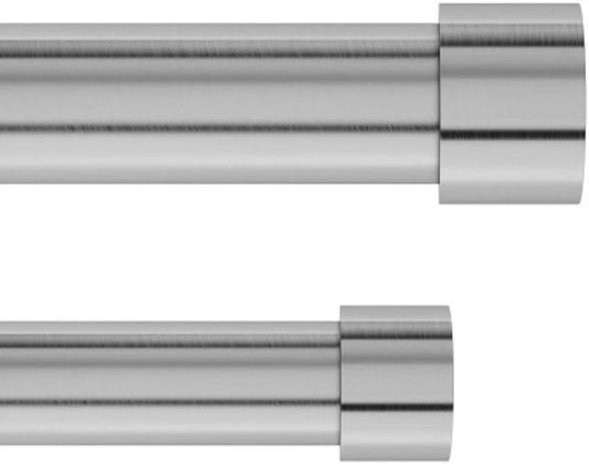 Cappa Double Curtain Rod - Modern Telescopic Curtain Rod 120-180 Nickel/Steel