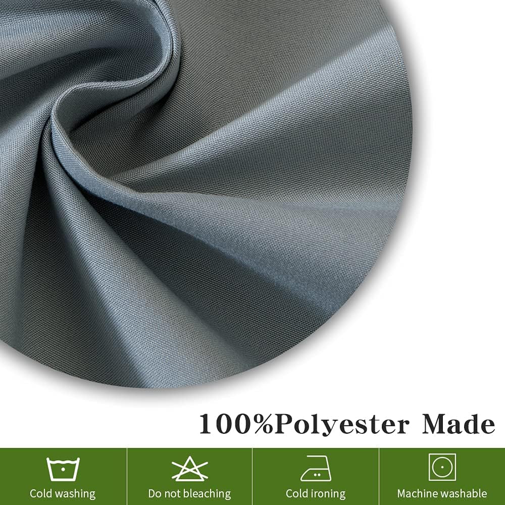100% Blackout Curtains Thermal Insulated Solid Grommet Curtains/Drapes/Shades for Bedroom Living Room 2 Panels, 52" X 72", Silver Grey