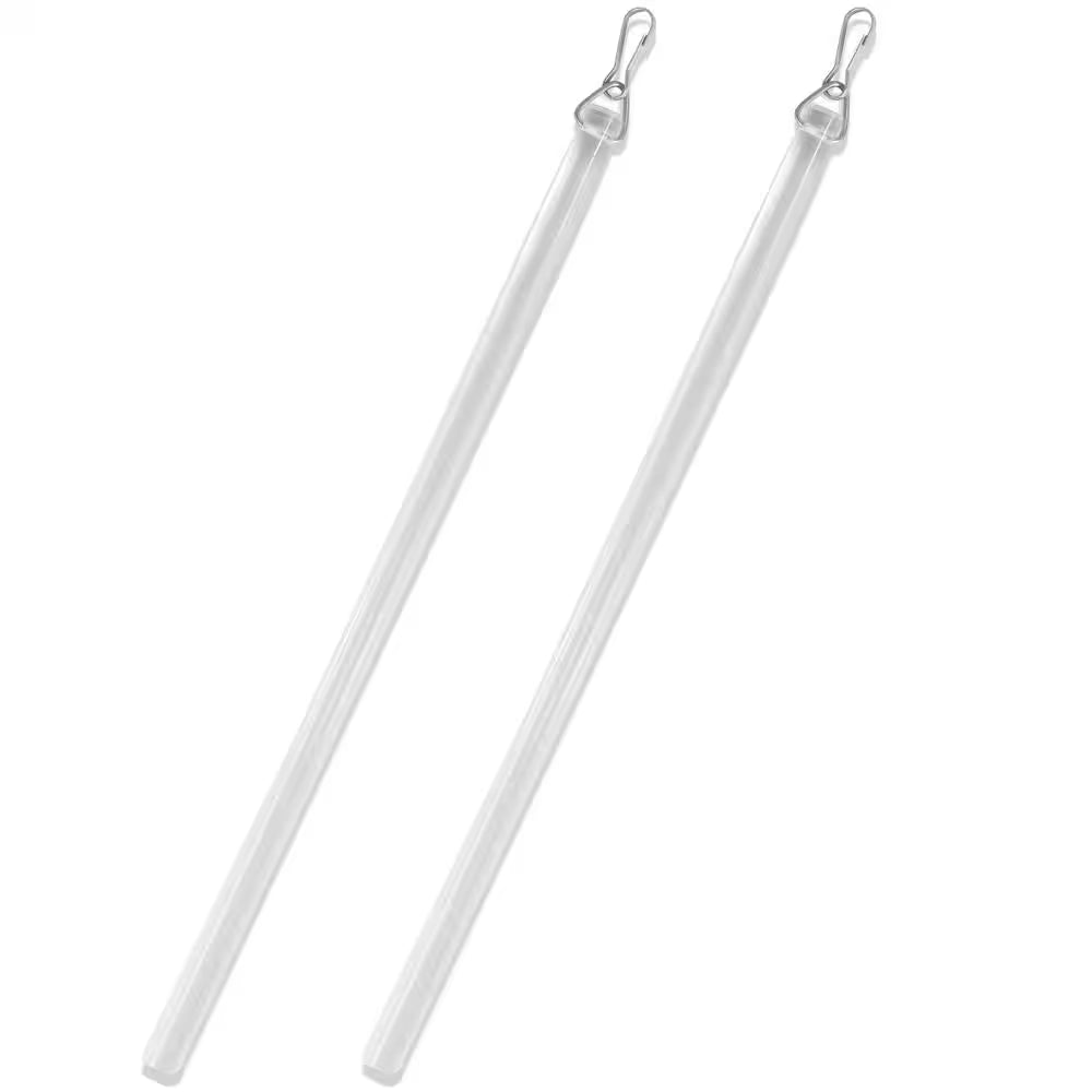 1/2 In. Dia Smooth Clear PVC Baton with Metal Snap - 36 In. Long ( 2-Piece )