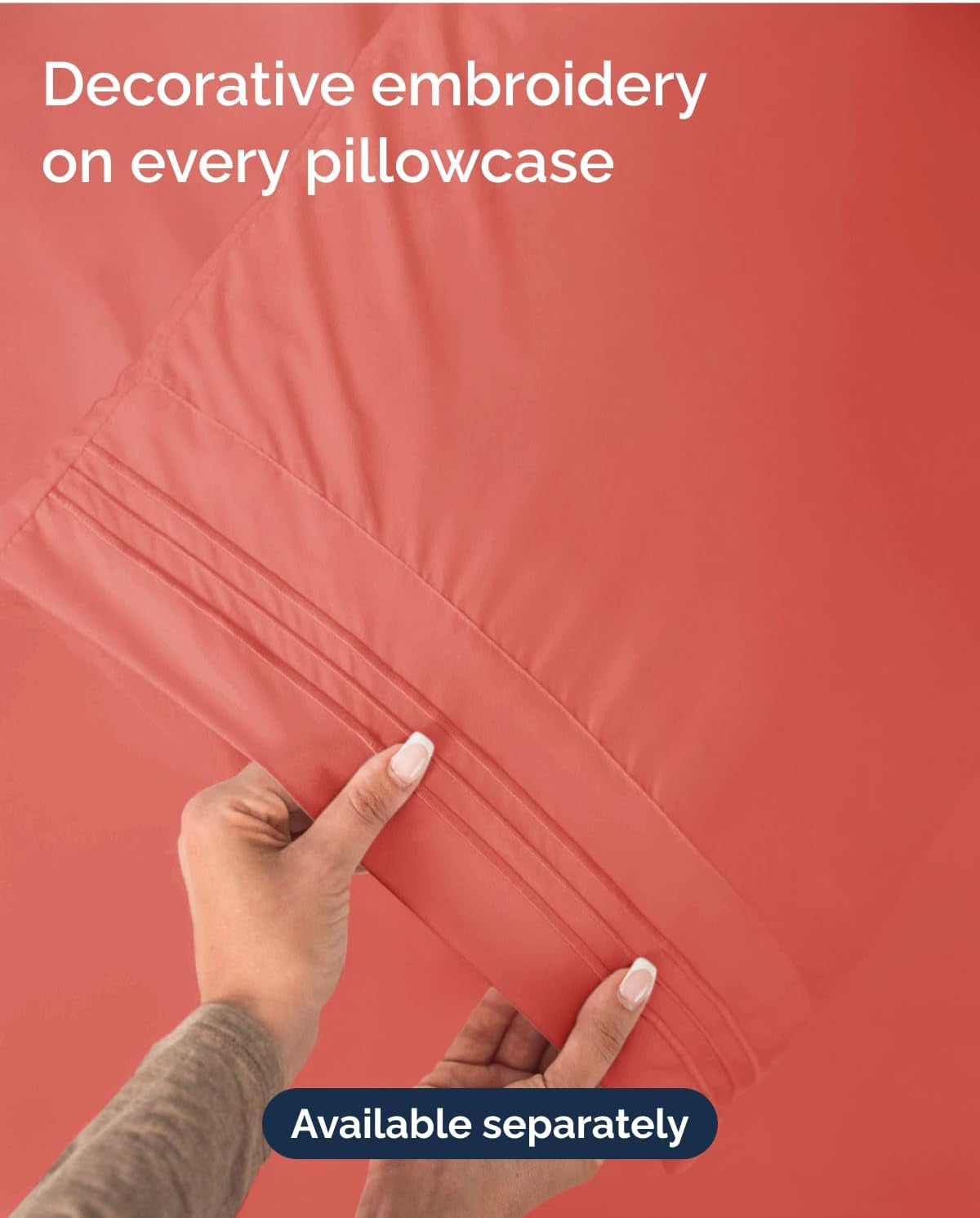 Twin Size 3 Piece Sheet Set - Comfy Breathable & Cooling Sheets - Hotel Luxury Bed Sheets for Women & Men - Deep Pockets, Easy-Fit, Extra Soft and Wrinkle Free Sheets - Coral Oeko-Tex Bed Sheet Set