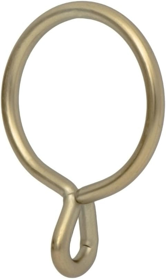 Drapery Eyelet Curtain Rings - 1.7" Ring for Curtain Hook Pins, Set of 14 - Warm Gold