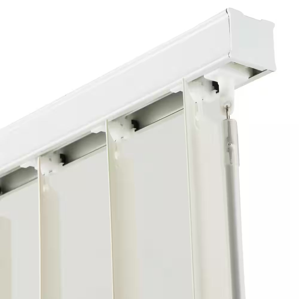 Alabaster Cordless Room Darkening Vertical Blinds for Sliding Doors Kit with 3.5 In. Slats - 78 In. W X 84 In. L