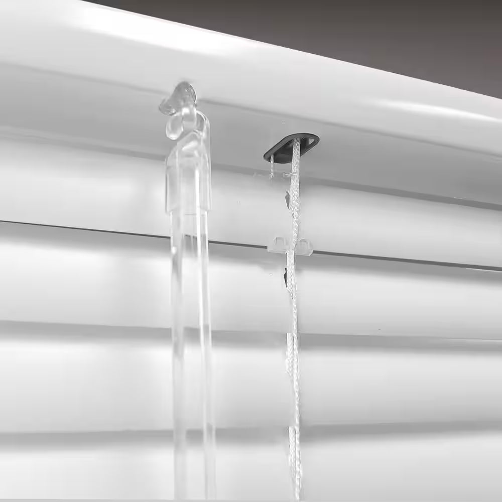 White Cordless Enhanced Room Darkening Vinyl Blinds with 1 In. Slat - 31 In. W X 72 In. L (Actual 30.5 In. W X 72 In. L)