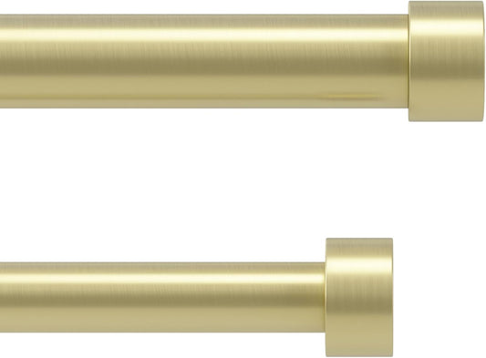 Cappa Double Curtain Rod - Modern Telescopic Curtain Rod 120-180 Brass