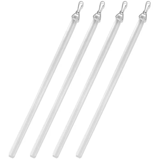 1/2 In. Dia Smooth Clear PVC Baton with Metal Snap - 48 In. Long ( 4-Piece)