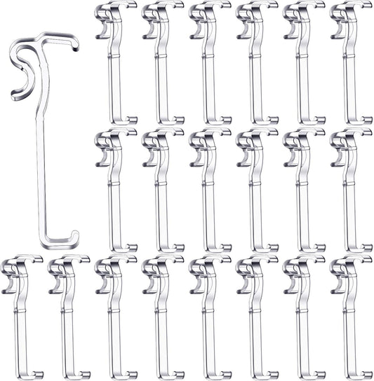 2.5 Inch Window Hidden Valance Blind Clips Clear Plastic Valance Retainer Clips for Horizontal Blind(20 Pieces)