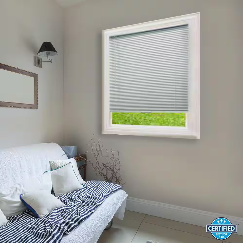 White Cordless Enhanced Room Darkening Vinyl Blinds with 1 In. Slat - 31 In. W X 72 In. L (Actual 30.5 In. W X 72 In. L)