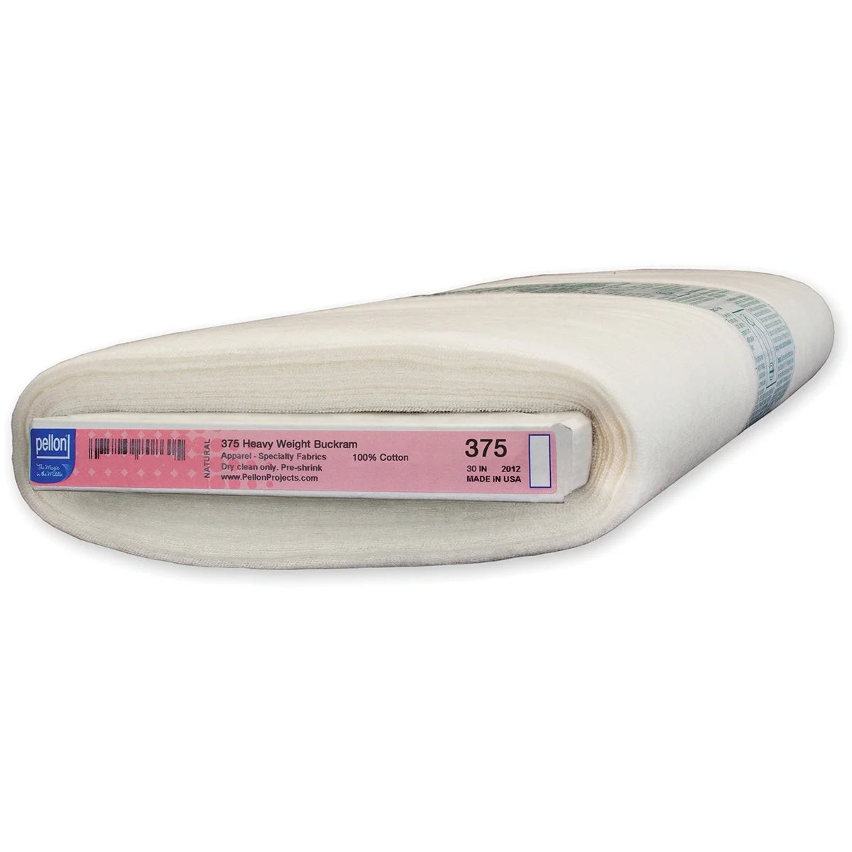 Buckram Sew-In Fabric Stabilizer, White, 20" x 10 Yards, Sold by the Bolt