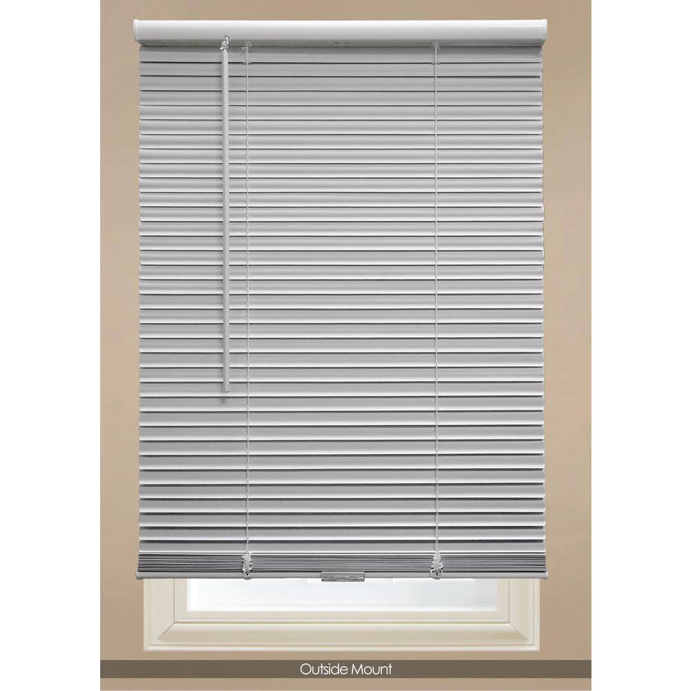 White Cordless Enhanced Room Darkening Vinyl Blinds with 1 In. Slat - 31 In. W X 72 In. L (Actual 30.5 In. W X 72 In. L)