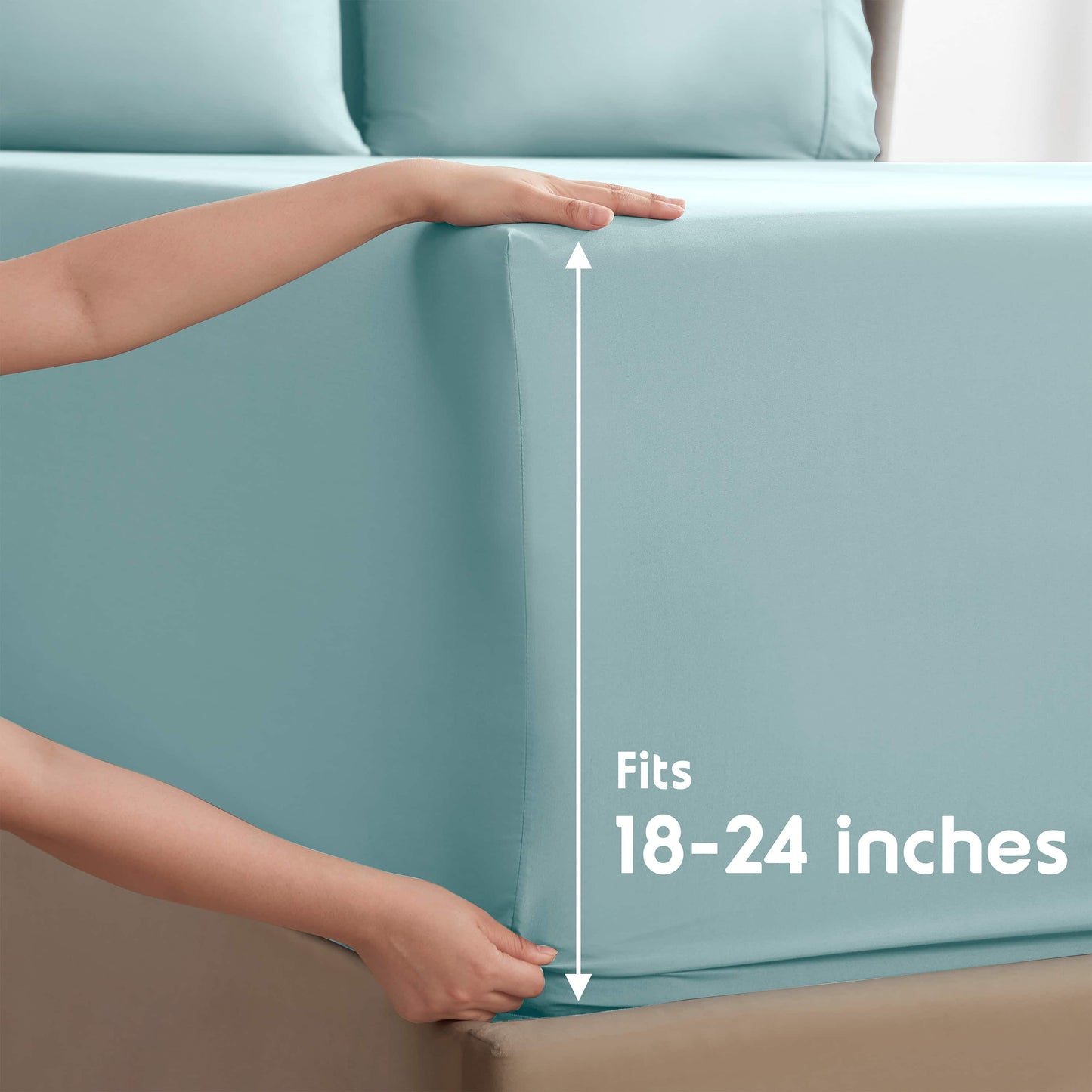 Full Size Sheets Set,1800 Series Extra Deep Pocket Bed Sheets Soft Microfiber Full Sheets, 4 Piece Sheets Full