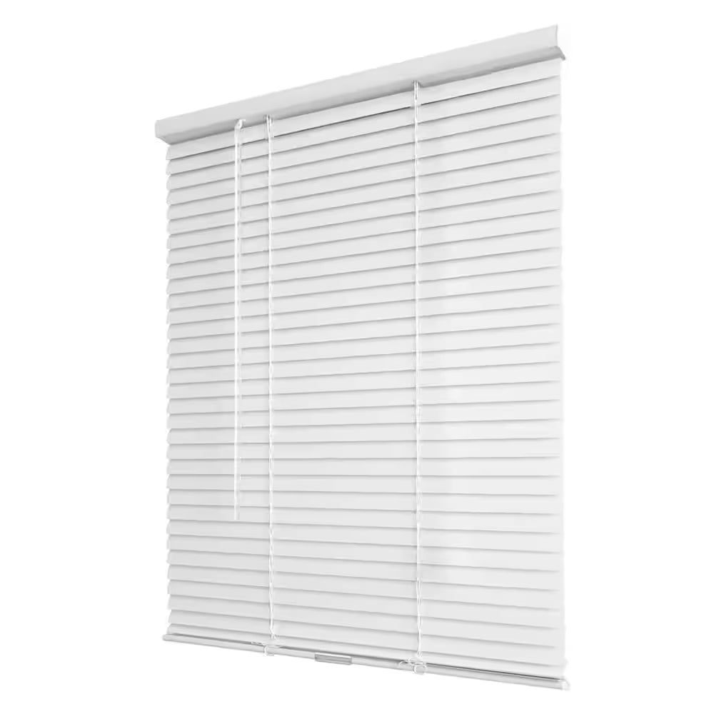 White Cordless Enhanced Room Darkening Vinyl Blinds with 1 In. Slat - 31 In. W X 72 In. L (Actual 30.5 In. W X 72 In. L)