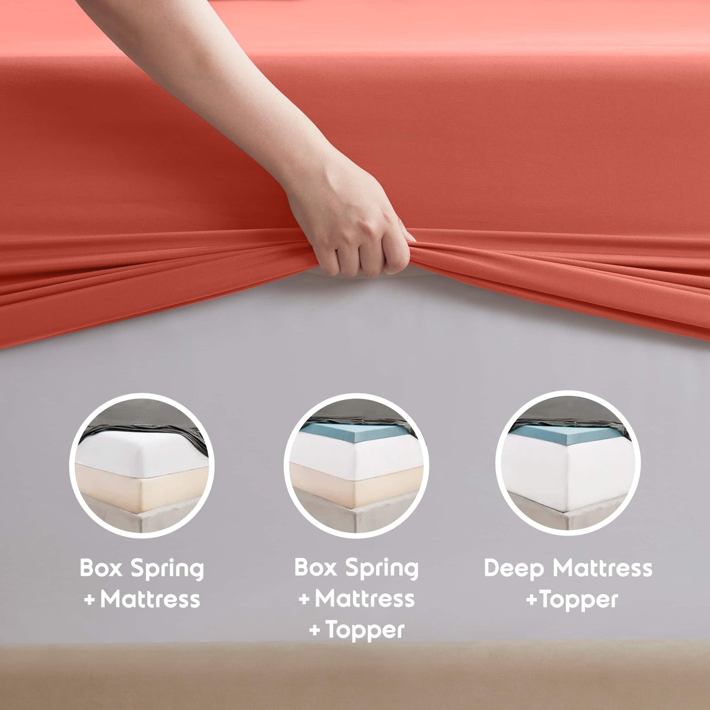 Twin Sheets Set, 1800 Series Extra Deep Pocket Twin Sheet Soft Microfiber 4 Piece Twin Bed Sheets