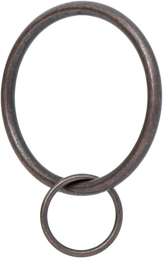 Drapery Eyelet Curtain Rings - 2" Ring Loop for Hook Pins, Set of 14 - Oil Rubbed Bronze (ORB)