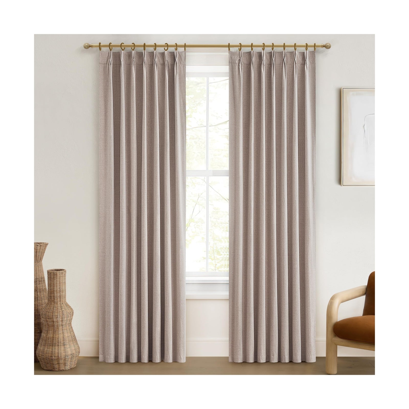 Extra Long Blackout Curtains for 10 Foot High Living Room Large Window Pinch ...
